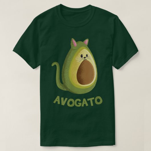 Avogato Funny Avocado Cat Niedliche Gesichtspflege T-Shirt (Design vorne)