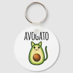 Avogato Shirt for Women Funny Avocado Cat Vegetari Schlüsselanhänger