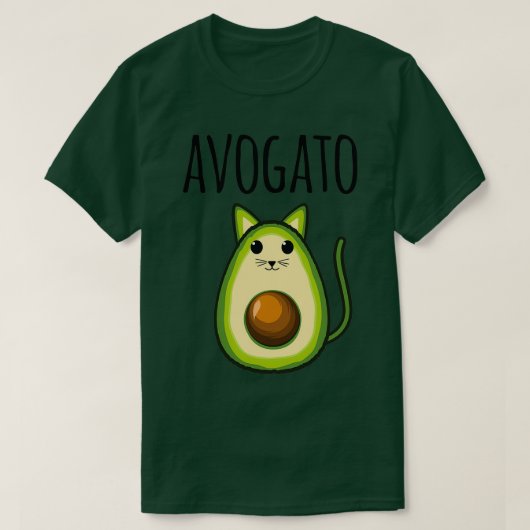 Avogato Women Funny Avocado Cat Vegetarian Vegan T-Shirt (Design vorne)