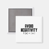 Avoid Negativity Funny Teacher Math Equation Quote Magnet (Vorderseite/Rückseite)