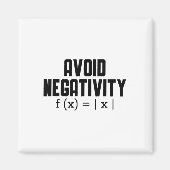 Avoid Negativity Funny Teacher Math Equation Quote Magnet (Vorne)