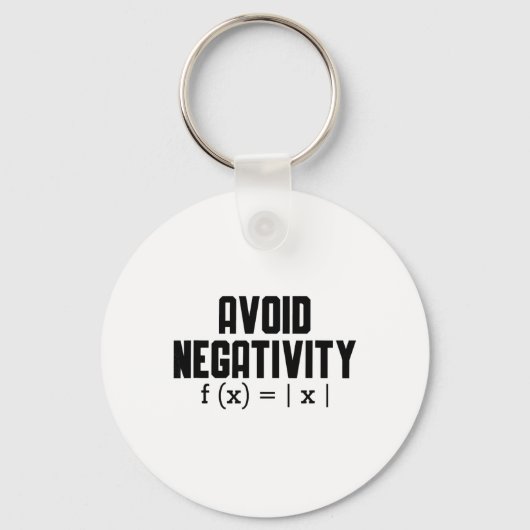Avoid Negativity Funny Teacher Math Equation Quote Schlüsselanhänger (Vorderseite)