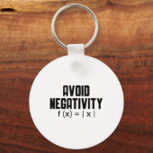 Avoid Negativity Funny Teacher Math Equation Quote Schlüsselanhänger (Vorderseite)