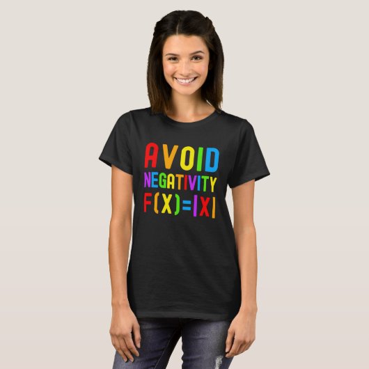 Avoid Negativity   Kids Math Math Equation Math Ge T-Shirt (Vorne ganz)