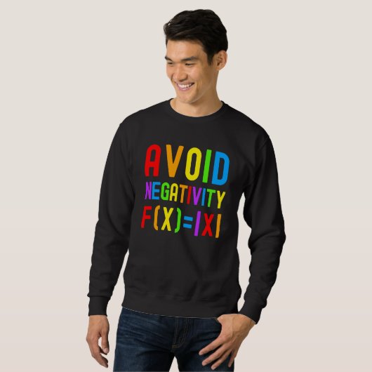 Avoid Negativity Kids Math Math Equation Math Gee Sweatshirt (Vorne ganz)
