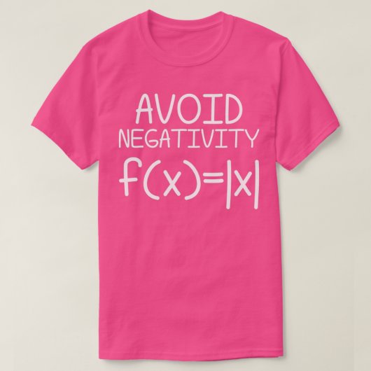 Avoid Negativity Math Equation Funny Teacher Gift T-Shirt (Design vorne)