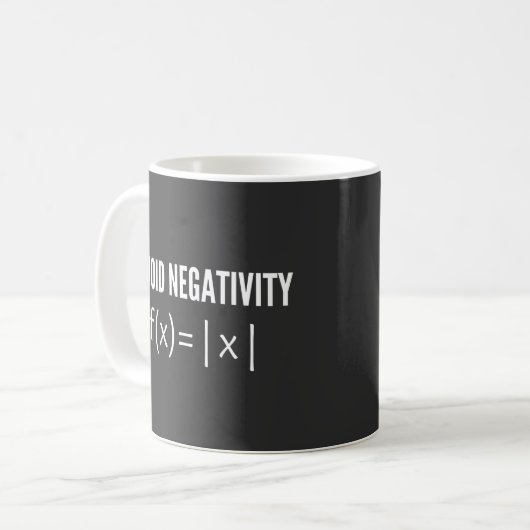 avoid negativity math equation kaffeetasse (Vorderseite Links)