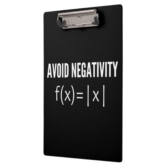 avoid negativity math equation klemmbrett (Links)