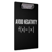 avoid negativity math equation klemmbrett (Rechts)