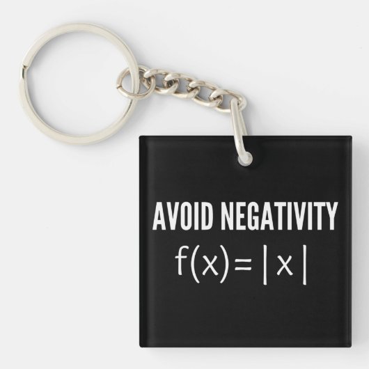 avoid negativity math equation schlüsselanhänger (Vorderseite)