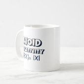 Avoit Negativity Funny Math  Kaffeetasse (Vorderseite Links)