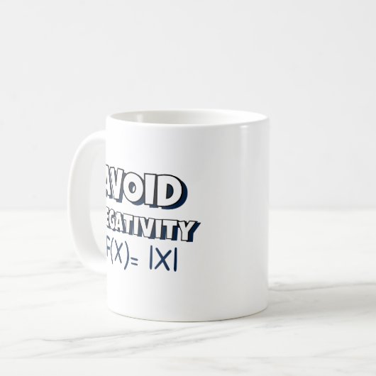 Avoit Negativity Funny Math  Kaffeetasse (Vorderseite Links)