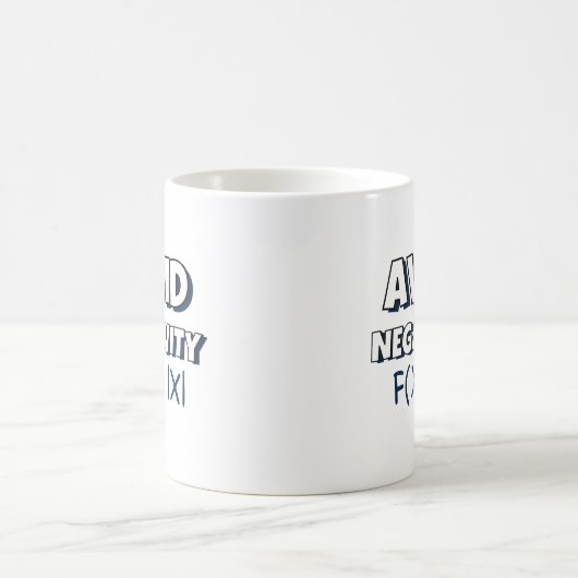 Avoit Negativity Funny Math Kaffeetasse (Mittel)