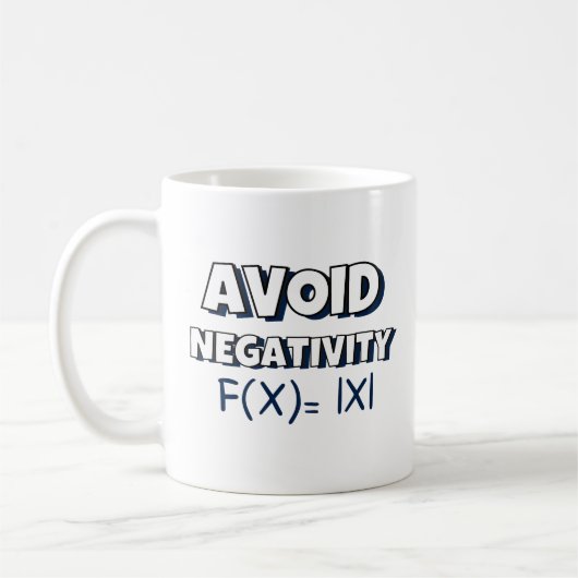 Avoit Negativity Funny Math Kaffeetasse (Links)