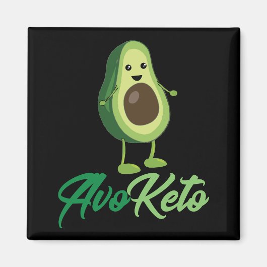 Avoketo - Funny Keto Avocado Magnet (Vorne)