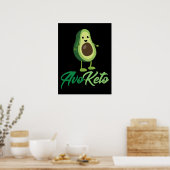 Avoketo - Funny Keto Avocado Poster (Küche)