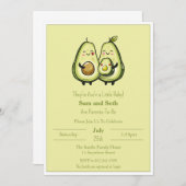 Avo'n a Baby Avocado Baby Dusche Einladung (Vorne/Hinten)
