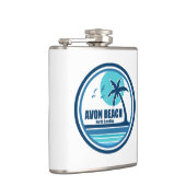 Avon Beach North Carolina Palm Tree Birds Flachmann (Rechts)