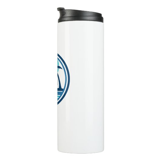 Avon Beach North Carolina Palm Tree Birds Thermosbecher (Nach rechts gedreht)