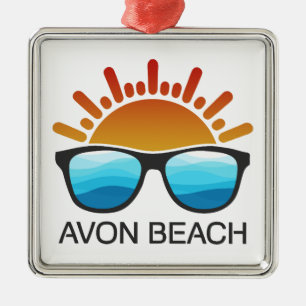 Avon Beach North Carolina Sonnenbrille Ornament Aus Metall