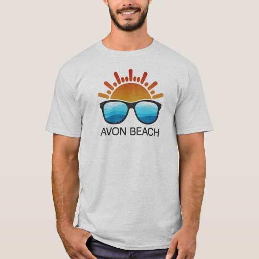 Avon Beach North Carolina Sonnenbrille T-Shirt (Vorderseite)