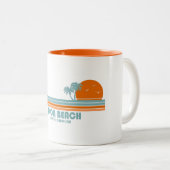 Avon Beach North Carolina Sun Palm Trees Zweifarbige Tasse (VorderseiteRechts)