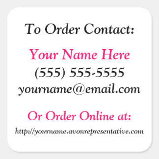 Avon Brochure Stickers - Square