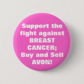 Avon: Brustkrebsknopf Button (Vorderseite)