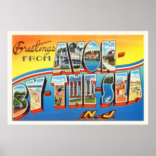 Avon durch die Seenew-jersey NJ Vintage Postkarte Poster