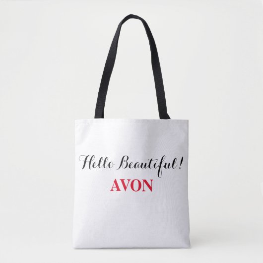 Avon "Hello Beautiful" Tasche mit Black Handles (Vorderseite)