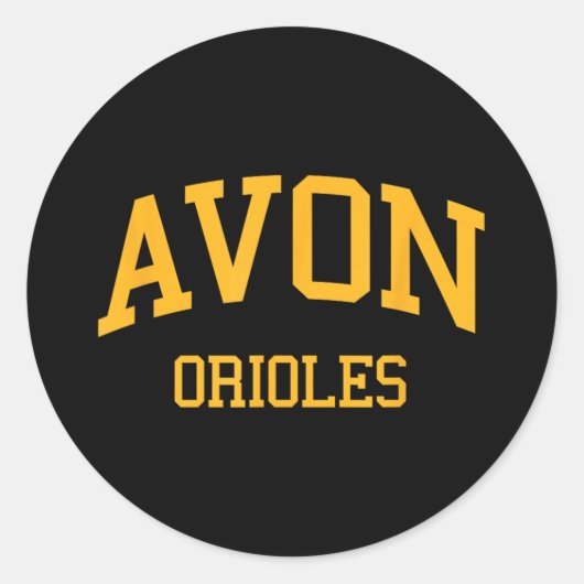 Avon High School Hs Avon in Retro Sports Runder Aufkleber (Vorderseite)