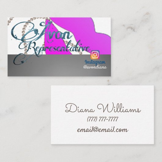 Avon Instagram Logo ästhetisch Busi Visitenkarte (Vorne/Hinten)