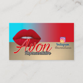 Avon Instagram Logo Gold und silber ästhetische Bu Visitenkarte