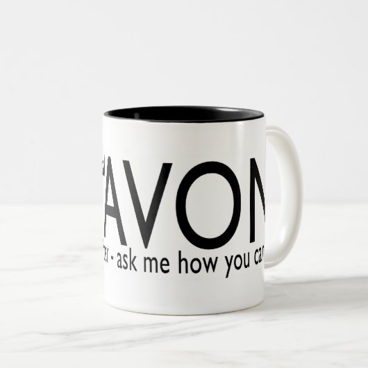 Avon Local Recruiter Zweifarbige Tasse (VorderseiteRechts)