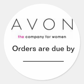 Avon Order due labels Runder Aufkleber