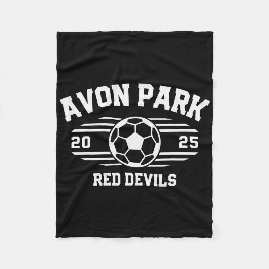Avon Park Red Devils Fußballrechnung 2025 Fleecedecke (Vorderseite)