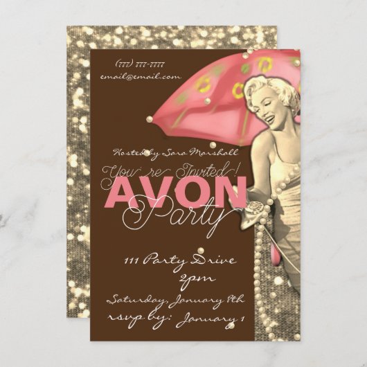 Avon Party Einladung (Vorne/Hinten)