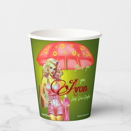 Avon Party Vielen Dank Pappbecher (Vorderseite)