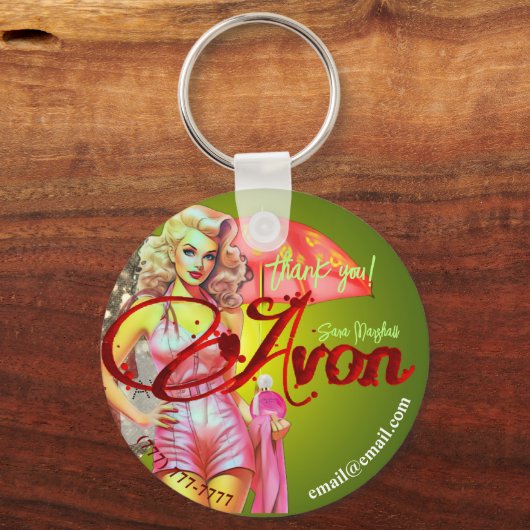 Avon Party Vielen Dank Schlüsselanhänger (Vorderseite)