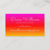 Avon personalisierte rosa und silberne Ästhetik Visitenkarte (Rückseite)