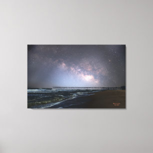 Avon Pier Milky Way Medium Canvas Print Leinwanddruck