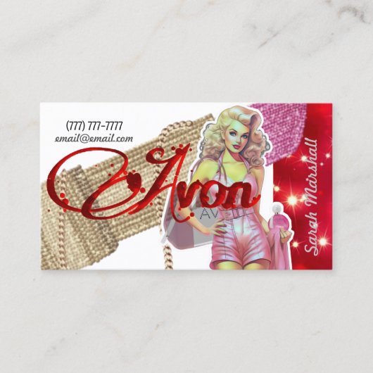 Avon Representative Business Card Visitenkarte (Vorderseite)