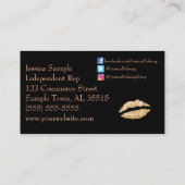 Avon-Rosen-Goldschönheits-Lippen Visitenkarte (Rückseite)