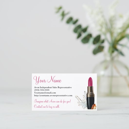 Avon, Sozialmedien, weiß Visitenkarte (Stehend Vorderseite)