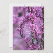 Avondale Redbud Art Wedding Einladung (Rückseite)