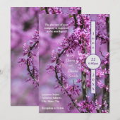 Avondale Redbud Art Wedding Einladung (Vorne/Hinten)