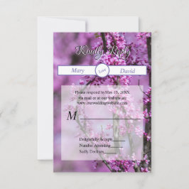 Avondale Redbud Art Wedding RSVP Karte