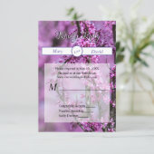 Avondale Redbud Art Wedding RSVP Karte (Stehend Vorderseite)