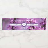 Avondale Redbud Art Wedding Water Flasche Label Wasserflaschenetikett (Einzelnes Label)