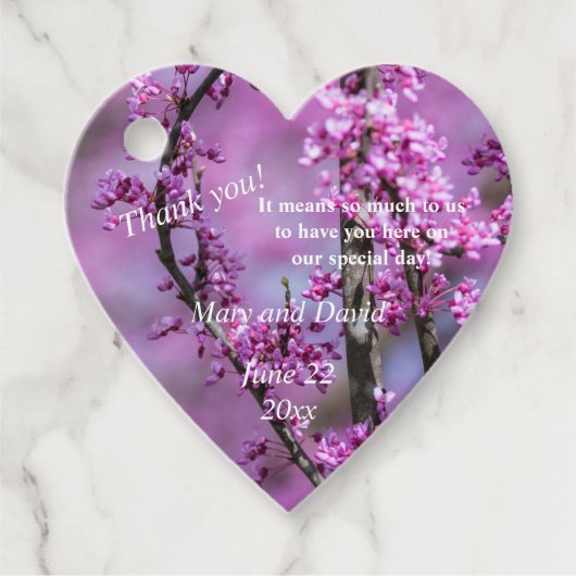 Avondale Redbud ArtWedding Geschenkanhänger (Vorderseite)